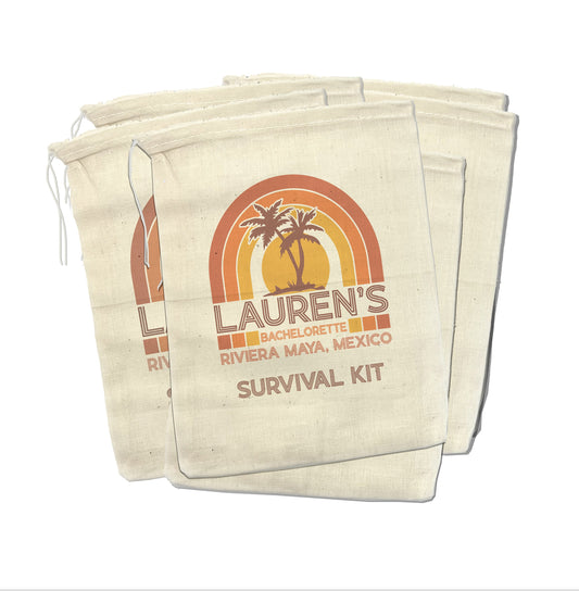 tropical beach bach favor kit bags hangover beauty bags for bachlorette beach party favor kit hangover kit survival kit simple beach favors