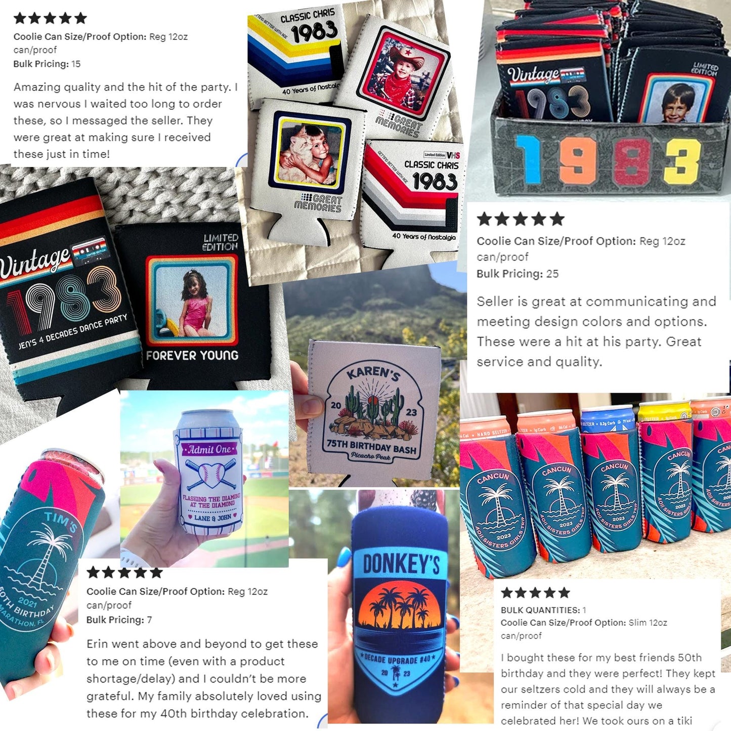 birthday luau can coolers funny photo can coolers luau face cutout can coolies for 40th birthday 30th birthday 50th luau party favor