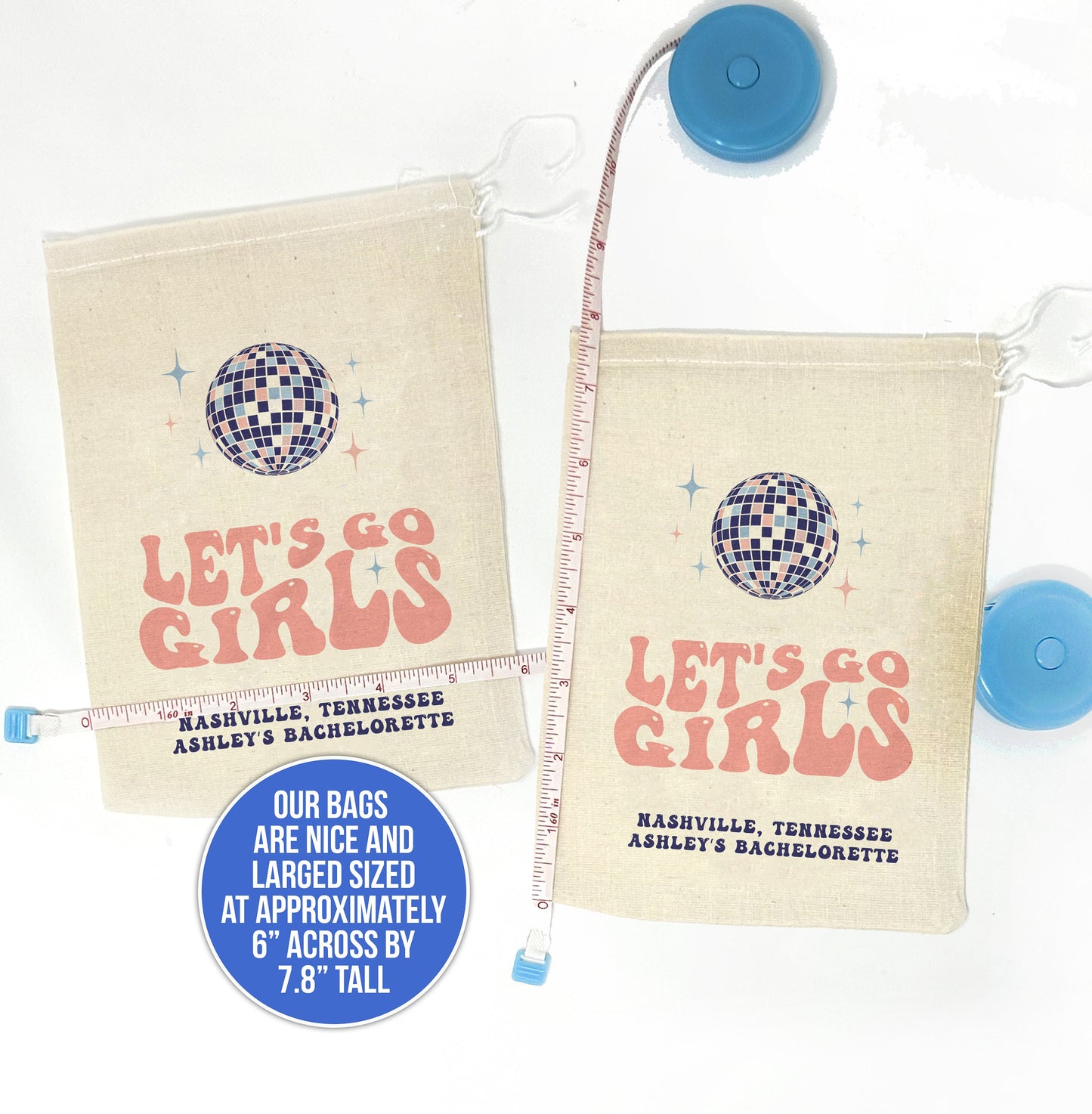 let's go girls nashville bachelorette recover hangover kit recovery retro disco kit bachelorette birthdays hangover recovery bag travel kit