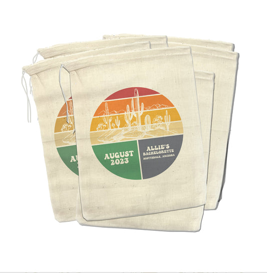 desert bach party | desert themed hangover recovery | cactus personalized bachelorette hangover recovery party kit | 22SKBAG-027