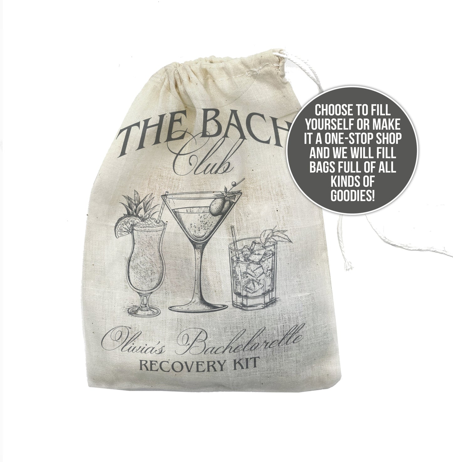 Bachelorette Party Recovery Kits The Bach Club Bachelorette Custom Bachelorette Favors Personalized Luxury Bachelorette Social Club Bach