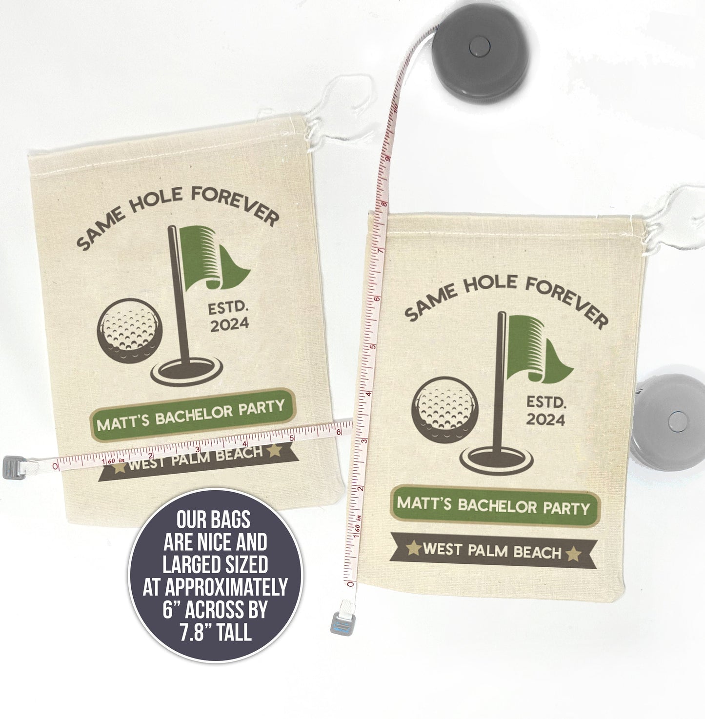 Same Hole Forever Bachelor Party Recovery Kit: Personalized Golf Bachelor Favor Bag bachelor party favors golf trip hangover bag kit favor