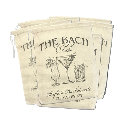 Bachelorette Party Recovery Kits The Bach Club Bachelorette Custom Bachelorette Favors Personalized Luxury Bachelorette Social Club Bach