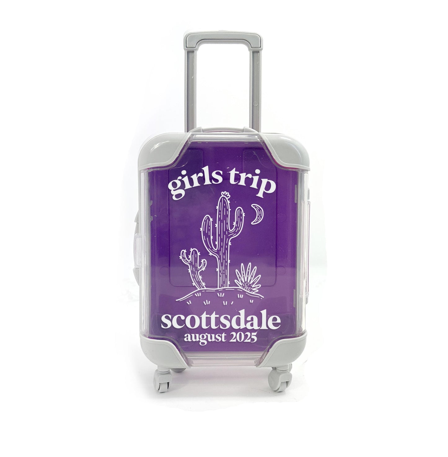 girls trip travel mini suitcase party favors hangover recovery kit Scottsdale Arizona fun travel kit birthday girls trip survival kit