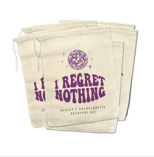 let's go girls disco i regret nothing bachelorette recover hangover kit recovery retro kit bachelorette birthdays hangover recovery kit