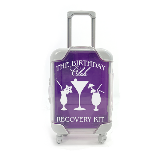 the birthday club hangover kit bachelorette party favors social club mini suitcase recovery kit party favors 30th 40th 50th birthday trips