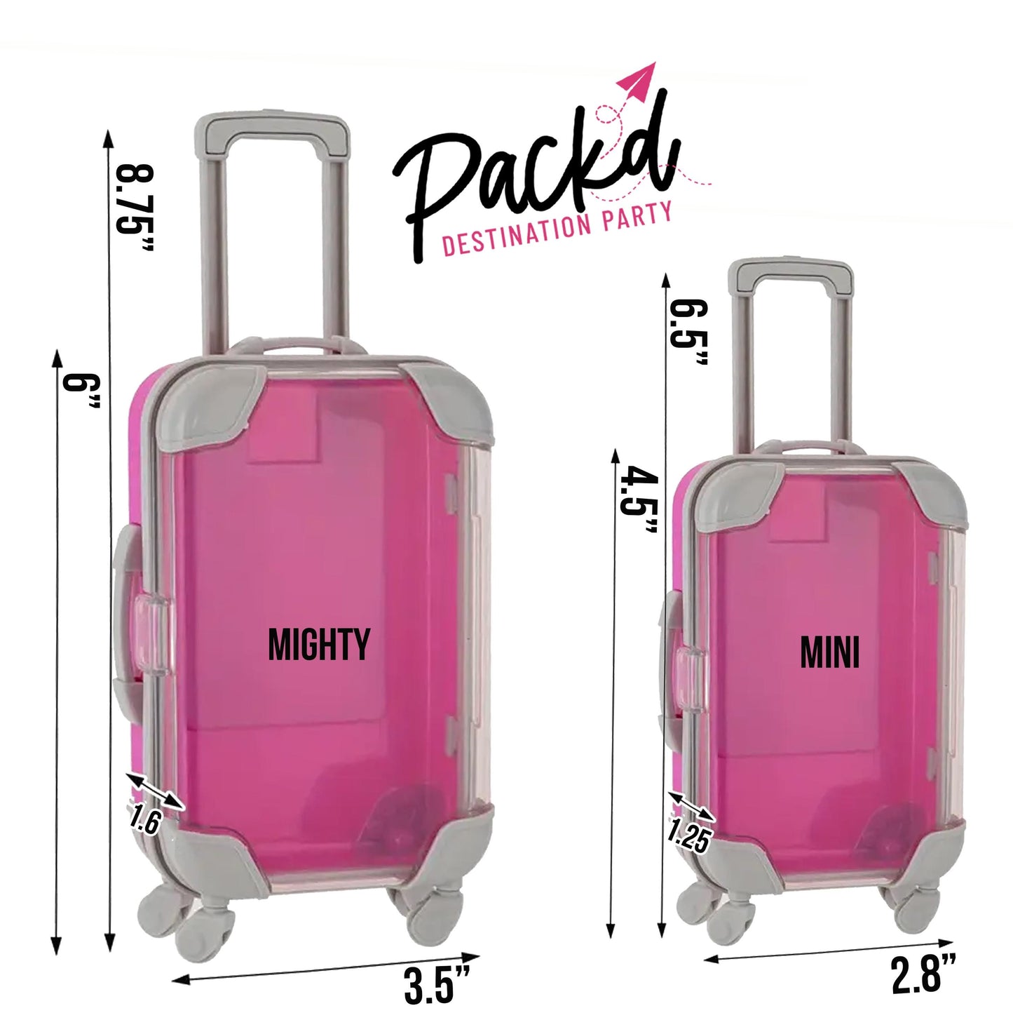 the rally case funny mini suitcase travel kit DIY party favors for travel birthdays 40th birthday 50th birthday 21st birthday weddings