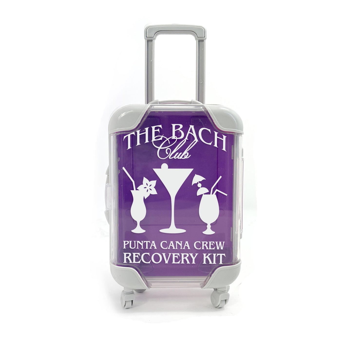 the bach club bachelorette party mini suitcase party favors destination bachelorette parties travel kits recovery kits DIY cases