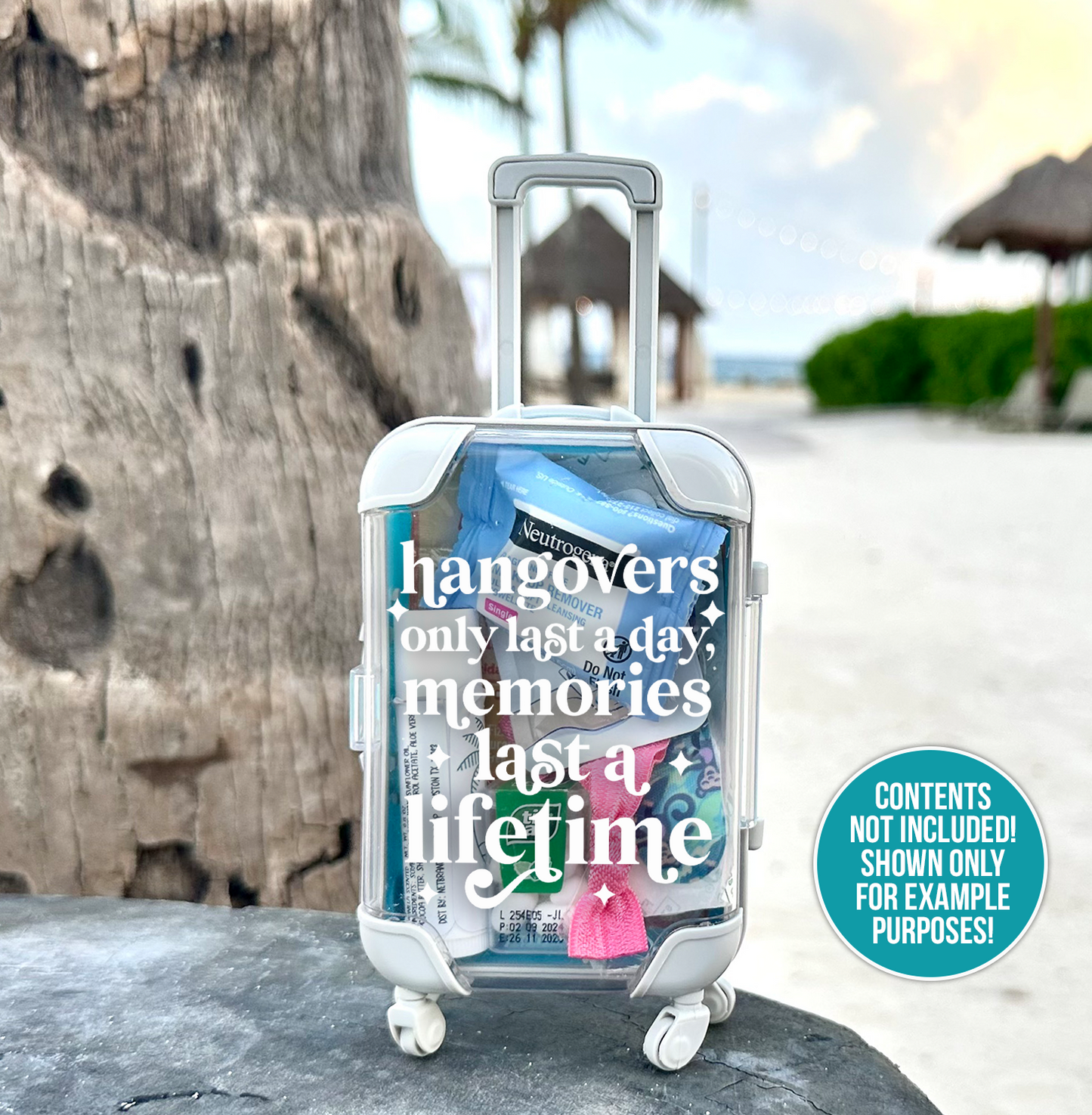 memories last a lifetime hangover recovery kit mini suitcase bachelorette birthday parties recover hangover kits with or without supplies