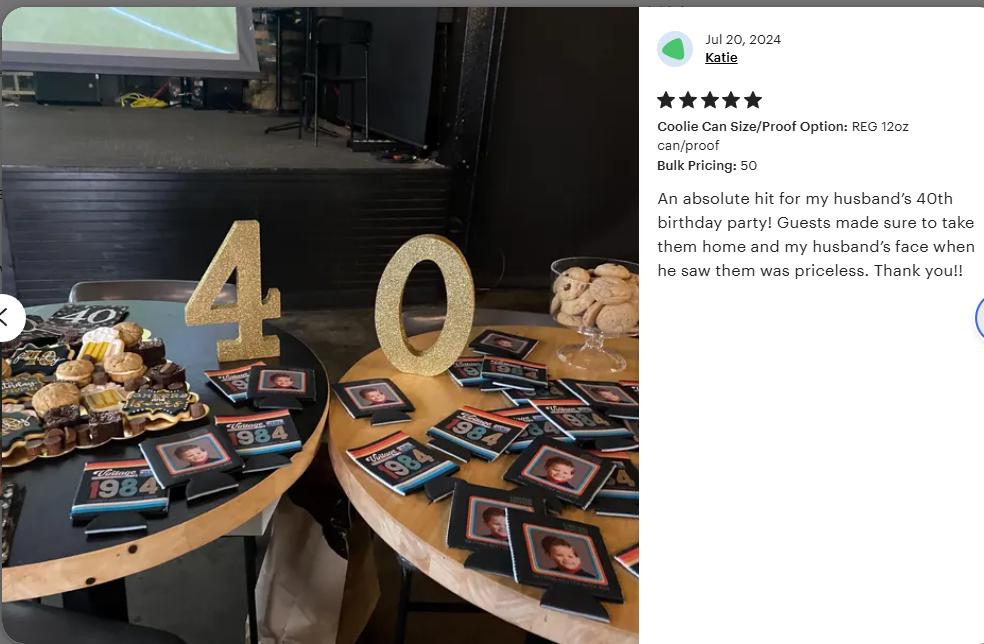 cheers and beers to 30 years custom face can coolies with age and face 30th 40th 50th 60th birthday party can coolie favors
