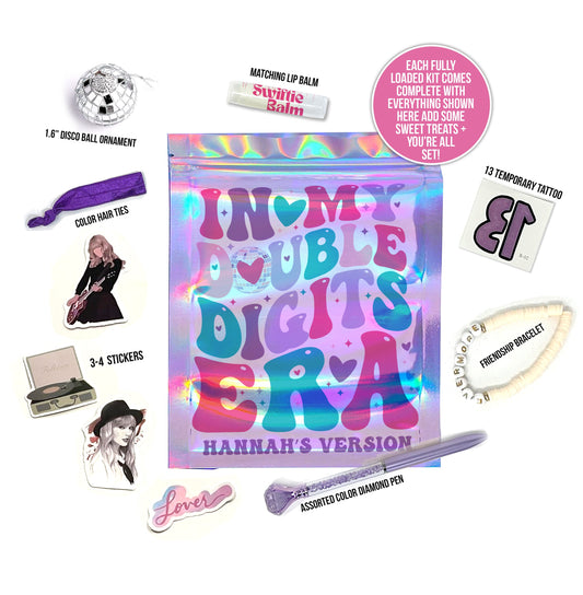 double digits birthday eras party favor bags a new era 10th birthday party favor kits 10th birthday taylor inspired birthday party bags