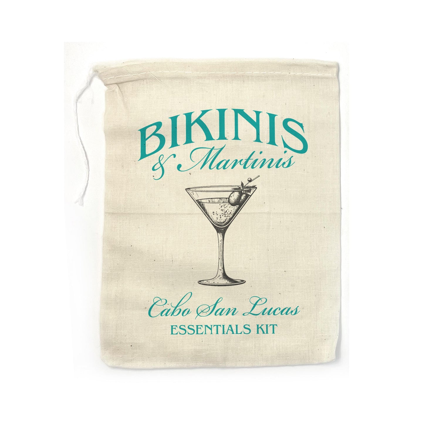 bikinis and martinis and matrimony bachelorette theme party favors kit bags fill yourself with all your bachelorette party essentials kit