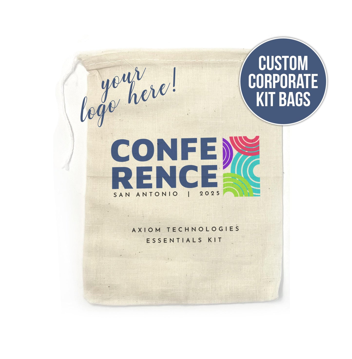 custom convention conference kit bags for companies corporations employee essentials kits travel kits survival kits with your logo custom