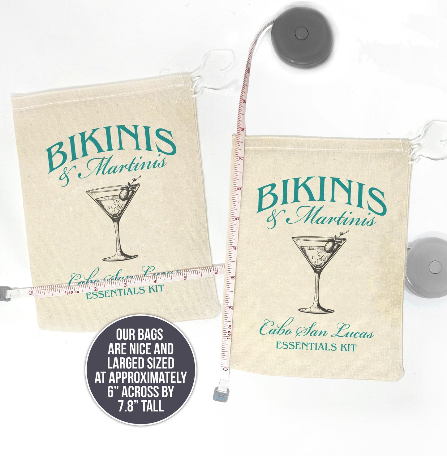 bikinis and martinis and matrimony bachelorette theme party favors kit bags fill yourself with all your bachelorette party essentials kit